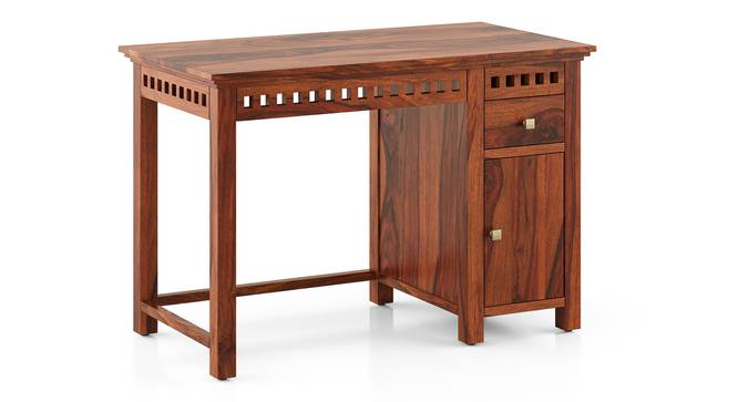 Fidora Solid Wood Study Table In Honey Finish (HONEY Finish) by Urban Ladder - - 