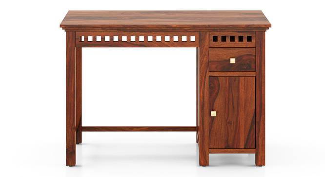 Fidora Solid Wood Study Table In Honey Finish (HONEY Finish) by Urban Ladder - - 