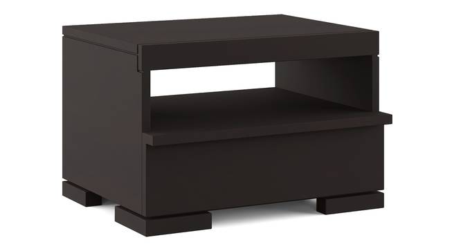 Ohio Bedside Table Finish- Mango Moghany -Metal Channel (Mango Mahogany Finish) by Urban Ladder - - 