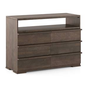 Ohio Solid Wood Chest of 6 Drawers in Danish Walnut Finish