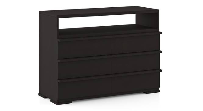 Ohio chest of drawers in American Walnut with Metal Channel (American Walnut Finish) by Urban Ladder - - 