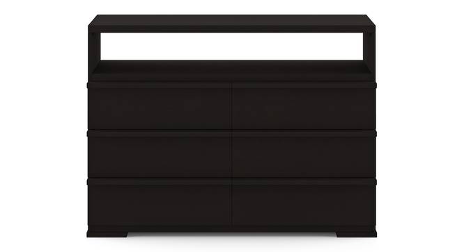 Ohio chest of drawers in American Walnut with Metal Channel (American Walnut Finish) by Urban Ladder - - 