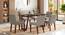 Adria Jade Green Marble 6 Seater Dining Table in New Walnut Finish (Six Seater, New Walnut Finish, Copa Cabana) by Urban Ladder - - 
