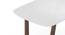 Adria Jade Green Marble 6 Seater Dining Table in New Walnut Finish (Six Seater, New Walnut Finish, Carrara White) by Urban Ladder - - 