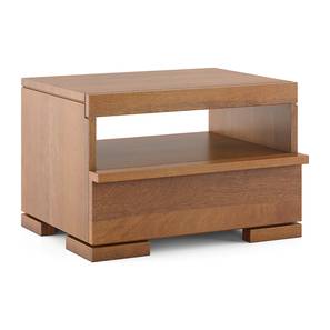 Ohio Solid Wood Bedside Table in Amber Walnut Finish