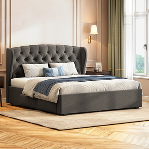 Upholstered Beds Design Holmebrook Upholstered Storage Bed (King Bed Size, Urban Grey)