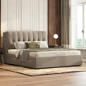 King Size Bed Design Bornholm Engineered Wood King Size Drawer Storage Bed in Finish
