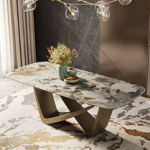 8 Seater Design Paloma Marble 8 Seater Dining Table in Spanish Ceramic Finish