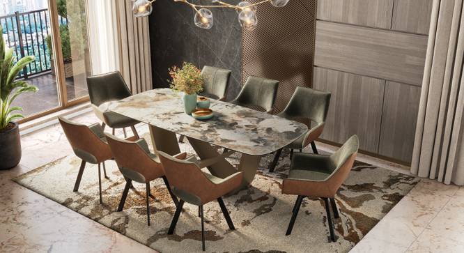 Paloma 8 Seater Spanish Ceramic Dining Table (Spanish Ceramic Finish, Eight Seater) by Urban Ladder - - 