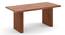 Heston Solid Wood 6 Seater Dining Table with Rochelle Lounge Chairs (Acacia Finish, Marengo Grey Velvet, 6 No of Chairs, 6 Table Seating Capacity) by Urban Ladder - - 1007459