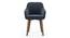 Heston Solid Wood 6 Seater Dining Table with Rochelle Lounge Chairs (Acacia Finish, Marengo Grey Velvet, 6 No of Chairs, 6 Table Seating Capacity) by Urban Ladder - - 1007488