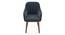 Heston Solid Wood 6 Seater Dining Table with Rochelle Lounge Chairs (Acacia Finish, Marengo Grey Velvet, 6 No of Chairs, 6 Table Seating Capacity) by Urban Ladder - - 1007493