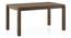 Atlas Solid Wood 6 Seater Compact Dining Table with Bren Swivel Dining Chairs (Ivory, Danish Walnut Finish, 6 No of Chairs, 6 Table Seating Capacity) by Urban Ladder - - 