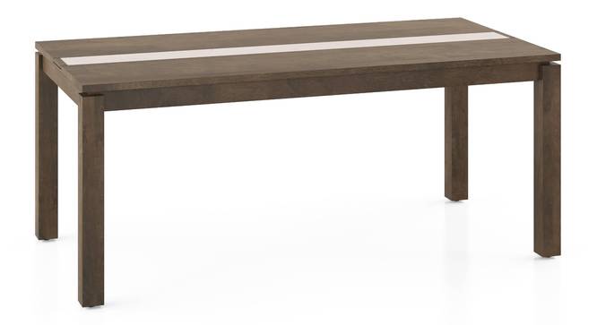 Atlas Crest Storage Solid Wood 6 Seater Dining Table with Reed Dining Chair Set (Macadamia Brown Hopsack Weave, Danish Walnut Finish, 6 No of Chairs, 6 Table Seating Capacity) by Urban Ladder - Front View Design 1 - 1007810
