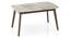 Lunar Grey Mirage Stone 6 Seater Dining Table With Bren Swivel Dining Chair Set (Ivory, Danish Walnut Finish, 6 No of Chairs, 6 Table Seating Capacity) by Urban Ladder - Front View Design 1 - 1007930