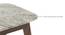 Lunar Grey Mirage Stone 4 Seater Dining Table With Bren Swivel Dining Chair Set (Ivory, Danish Walnut Finish, 4 No of Chairs, 4 Table Seating Capacity) by Urban Ladder - Design 1 Side View - 1007937