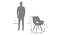 Atlas Crest Storage Solid Wood 4 Seater Dining Table with Set of 4 Casey Swivel Dining Chair (DUAL TONE, Danish Walnut Finish, 4 No of Chairs, 4 Table Seating Capacity) by Urban Ladder - Dimension - 1008032