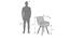 Lunar Grey Mirage Stone 4 Seater Dining Table With Bren Swivel Dining Chair Set (Ivory, Danish Walnut Finish, 4 No of Chairs, 4 Table Seating Capacity) by Urban Ladder - Dimension - 1008040