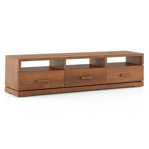 Carmond Solid Wood TV Unit in Amber Walnut Finish