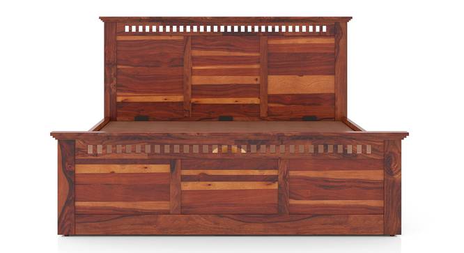 Fidora Solid Wood King Hydraulic storage bed (King Bed Size, HONEY Finish, Hydraulic Storage Type) by Urban Ladder - - 