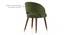Atlas Solid Wood 6 Seater Compact Dining Table With 6 Celia Dining Chair (HONEY Finish, Deep Olive Velvet, 6 No of Chairs, 6 Table Seating Capacity) by Urban Ladder - Close View - 1008308