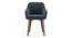 Atlas Solid Wood 6 Seater Compact Dining Table with 6 Rochelle Lounge Chair (Marengo Grey Velvet, HONEY Finish, 6 No of Chairs, 6 Table Seating Capacity) by Urban Ladder - Side View - 1008342