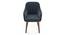 Atlas Solid Wood 6 Seater Compact Dining Table with 6 Rochelle Lounge Chair (Marengo Grey Velvet, HONEY Finish, 6 No of Chairs, 6 Table Seating Capacity) by Urban Ladder - Close View - 1008348