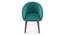 Atlas Solid Wood 6 Seater Compact Dining Table with 6 Meryl Lounge Chair (Teal, HONEY Finish, 6 No of Chairs, 6 Table Seating Capacity) by Urban Ladder - Design 4 - 1008445