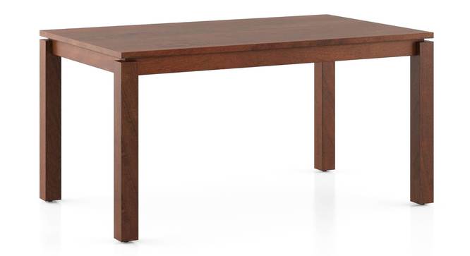 Atlas Solid Wood 6 Seater Compact Dining Table With 6 Celia Dining Chair (HONEY Finish, Ancient Ivory Cream Leatherette, 6 No of Chairs, 6 Table Seating Capacity) by Urban Ladder - Design 1 Side View - 1008504