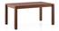 Atlas Solid Wood 6 Seater Compact Dining Table with 6 Rochelle Lounge Chair (Marengo Grey Velvet, HONEY Finish, 6 No of Chairs, 6 Table Seating Capacity) by Urban Ladder - Design 1 Zoomed Image - 1008522