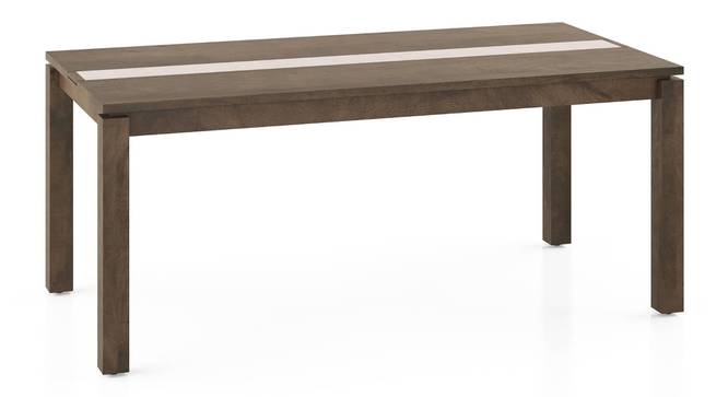Atlas Crest Solid Wood 6 Seater Dining Table with 6 Rickman Lounge Chair (Matty Grey, Danish Walnut Finish, 6 No of Chairs, 6 Table Seating Capacity) by Urban Ladder - Design 1 Side View - 1008644