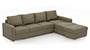 Apollo Sofa Set (Cappuccino, Leatherette Sofa Material, Compact Sofa Size, Firm Cushion Type, Sectional Sofa Type, Sectional Master Sofa Component, Regular Back Type, Regular Back Height) by Urban Ladder - - 100871