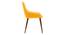 Atlas Crest Solid Wood 4 Seater Dining Table With Rickman Lounge Chairs (Matty Yellow, Danish Walnut Finish, 4 No of Chairs, 4 Table Seating Capacity) by Urban Ladder - - 