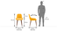 Atlas Crest Solid Wood 4 Seater Dining Table With Rickman Lounge Chairs (Matty Yellow, Danish Walnut Finish, 4 No of Chairs, 4 Table Seating Capacity) by Urban Ladder - Dimension - 1008793