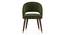 Atlas Solid Wood 4 Seater Dining Table With Celia Dining Chairs (Danish Walnut Finish, Deep Olive Velvet, 4 No of Chairs, 4 Table Seating Capacity) by Urban Ladder - - 