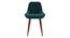 Atlas Solid Wood 4 Seater Dining Table With Rickman Lounge Chairs (HONEY Finish, Jade Blue, 4 No of Chairs, 4 Table Seating Capacity) by Urban Ladder - - 