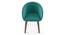 Atlas Solid Wood 4 Seater Dining Table With Meryl Lounge Chairs (Teal, HONEY Finish, 4 No of Chairs, 4 Table Seating Capacity) by Urban Ladder - - 