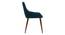Atlas Solid Wood 4 Seater Dining Table With Rickman Lounge Chairs (HONEY Finish, Jade Blue, 4 No of Chairs, 4 Table Seating Capacity) by Urban Ladder - - 