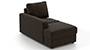Apollo Sofa Set (Chocolate, Leatherette Sofa Material, Compact Sofa Size, Firm Cushion Type, Sectional Sofa Type, Left Aligned Chaise Sofa Component, Regular Back Type, Regular Back Height) by Urban Ladder - - 100933