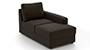 Apollo Sofa Set (Chocolate, Leatherette Sofa Material, Compact Sofa Size, Firm Cushion Type, Sectional Sofa Type, Right Aligned Chaise Sofa Component, Regular Back Type, Regular Back Height) by Urban Ladder - - 100935