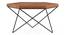 Dyson Hex Coffee Table -Finish- Amber Walnut, Base- Black (Amber Walnut Finish) by Urban Ladder - - 