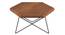 Dyson Hex Coffee Table -Finish- Amber Walnut, Base- Black (Amber Walnut Finish) by Urban Ladder - - 