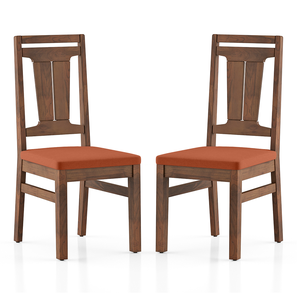 Tessa Solid Wood Dining Chair set of in Sienna Teak Finish-image-37