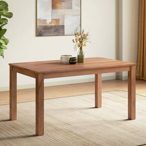 Products Design Arlo Teak Wood Dining Table (Teak Finish, Six Seater)