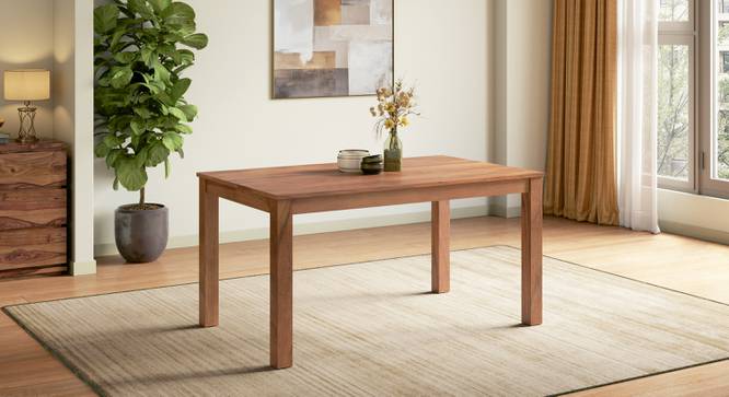 Arlo Teak Wood Dining Table Finish - Teak (Teak Finish, Six Seater) by Urban Ladder - - 