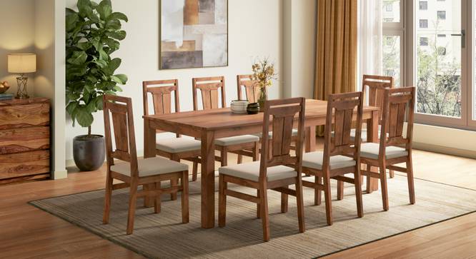 Arlo Teak Wood Dining Table Finish - Teak (Teak Finish, Eight Seater) by Urban Ladder - - 