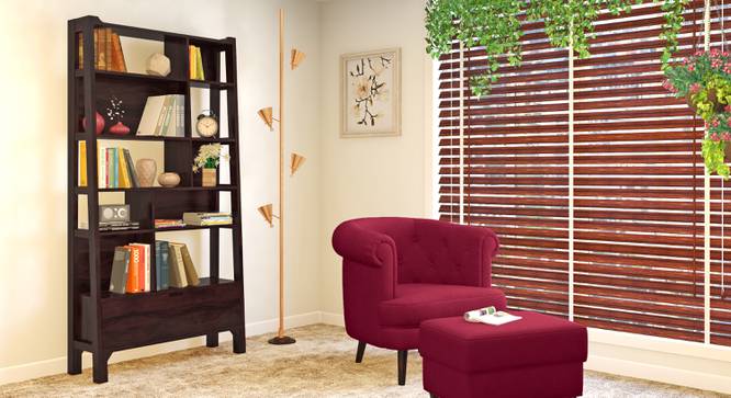 Alberto Solid Wood Bookshelf/Display Unit (Mahogany Finish) by Urban Ladder - - 