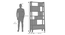 Alberto Solid Wood Bookshelf/Display Unit (Mahogany Finish) by Urban Ladder - Dimension - 