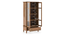 Malabar Bookshelf Display Cabinet 55-book capacity With Buyback no Mango mahogany -Metal Channel (Amber Walnut Finish) by Urban Ladder - - 