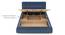 Stanhope Upholstery hydraulic King size bed in Baltic Blue premium chenille (Queen Bed Size, Baltic Blue Premium Chenille Fabric) by Urban Ladder - - 1009648